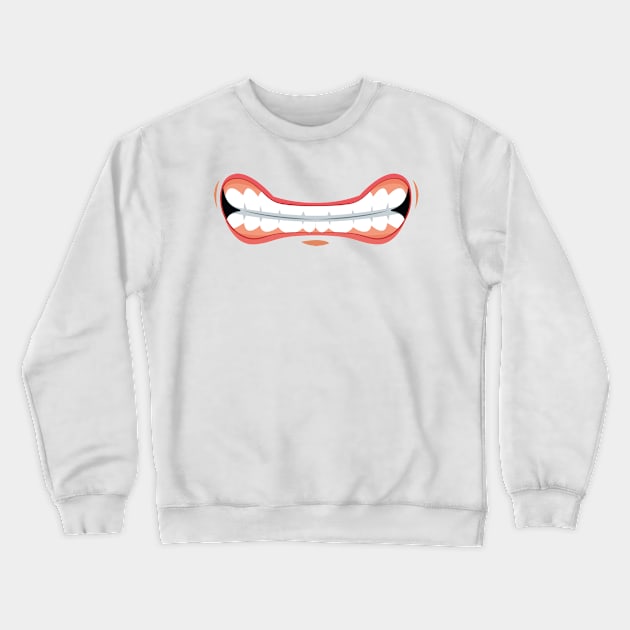 Comic Mouth Teeth funny design gift Crewneck Sweatshirt by star trek fanart and more